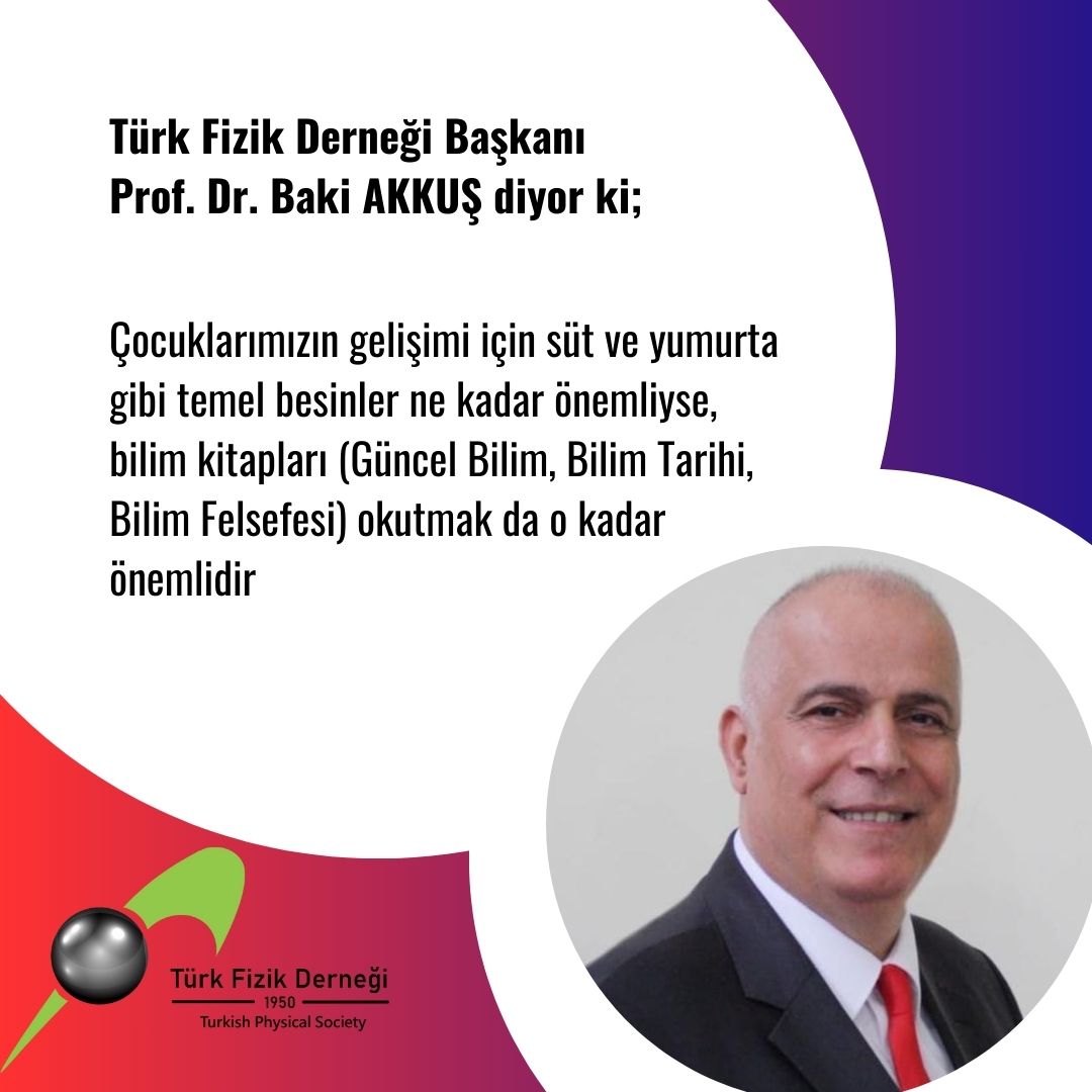 TFD Başkanı Prof. Dr. Baki AKKUŞ'un mesajı var